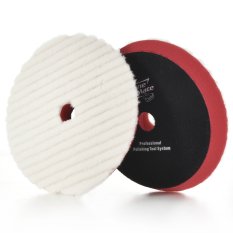 ShineMate – vlněný leštící kotouč pruhovaný T140 (červený)