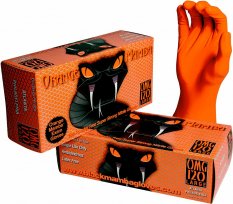 Orange Mamba – odolné jednorázové nitrilové rukavice